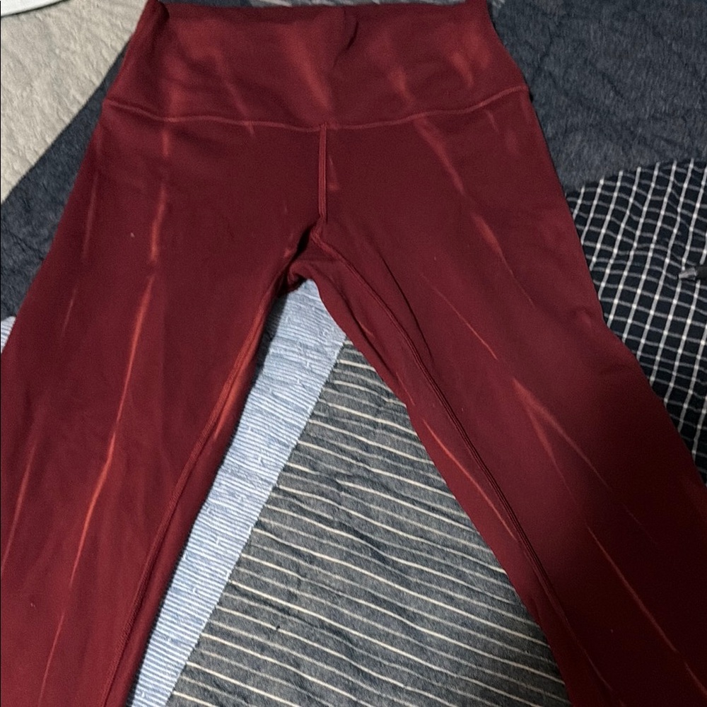 lululemon athletica Maroon High-Rise Leggings
